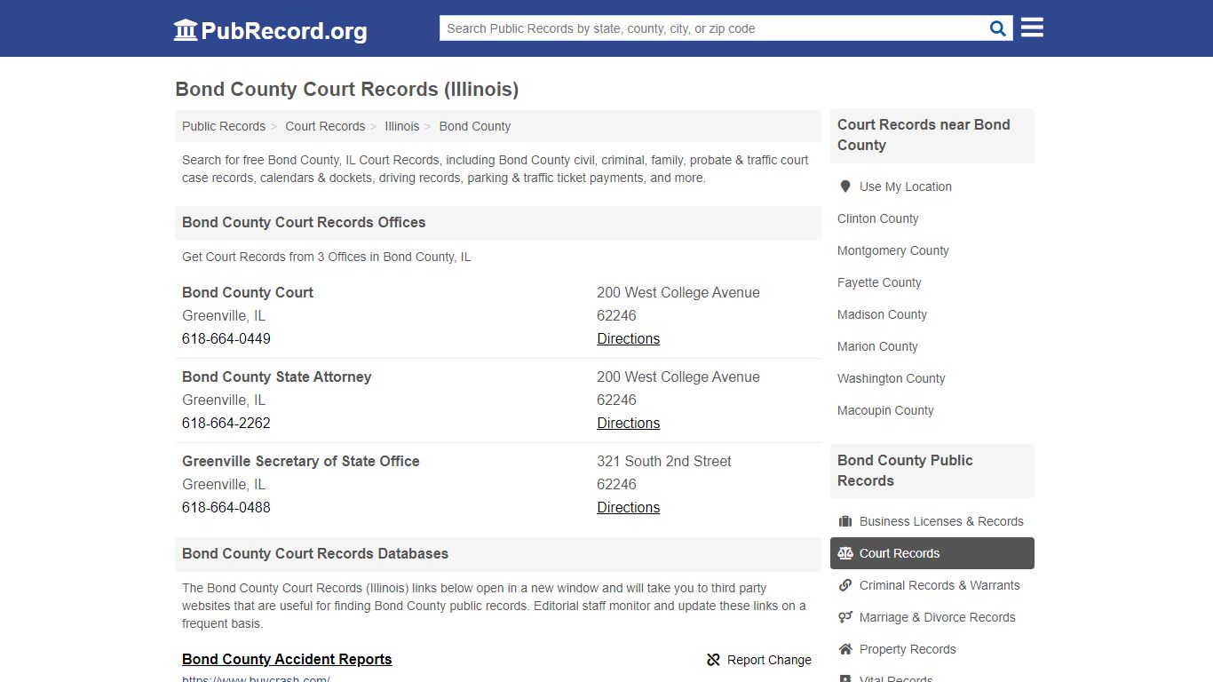 Free Bond County Court Records (Illinois Court Records)